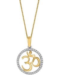 Lali Jewels - Diamond Om Symbol 18" Pendant Necklace (1/10 Ct. T.w. - Lyst