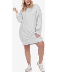 White Mark - Plus Size Hoodie Sweatshirt Dress - Lyst