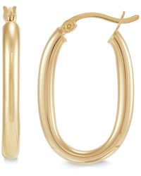Giani Bernini - Polished Oval Tube Small Hoop Earrings 25mm - Lyst