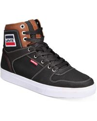 red levi high top shoes