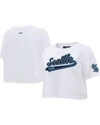 Pro Standard - Seattle Kraken Boxy Script Tail Cropped T-shirt - Lyst