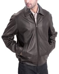 BGSD - Men Derrick Leather Bomber Jacket - Lyst