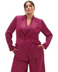 City Chic - Plus Size Rylie Satin Blazer - Lyst