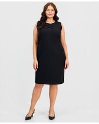 Kasper - Plus Size Sleeveless Bow-detail Dress - Lyst