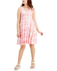 Style & Co. Tie-dyed Flip Flop Dress, Created For Macy's - Pink