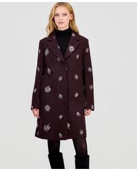 Cece - Boucle-sequin Mid-length Coat - Lyst