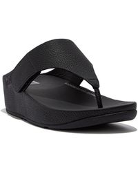 Fitflop - Shuv Adjustable Tumbled-leather Toe-post Sandals - Lyst