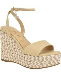 Guess - Everly Espadrille Platform Wedge Sandals - Lyst