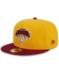 KTZ - Yellow/red New York Knicks Fall Leaves 2-tone 59fifty Fitted Hat - Lyst