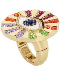 Betsey Johnson - Faux Stone Evil Eye Cocktail Ring - Lyst