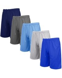 Galaxy By Harvic - 5-pack Lightweight Breathable Moisture Wicking Mesh Shorts - Lyst