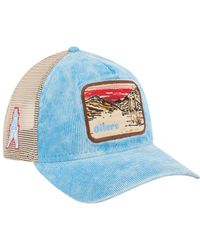 KTZ - Light Blue/cream Houston Oilers Vintage Landscape 9twenty A-frame Adjustable Hat - Lyst