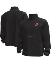 Under Armour - Wisconsin Badgers Unstoppable Woven Anorak Half-zip Jacket - Lyst