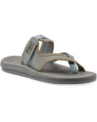 White Mountain - Basket Round Toe Flat Sandals - Lyst