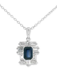 Macy's - Emerald-cut Gemstone & White Topaz (1-1/5 Ct. T.w - Lyst