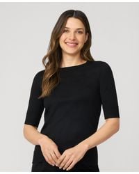 Cable & Gauge - Elbow Sleeve Crewneck Sweater - Lyst