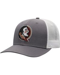 Top Of The World - Gray/white Florida State Seminoles Victory Baseline Trucker Adjustable Hat - Lyst