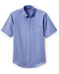 Lands' End - School Uniform Short Sleeve No Iron Pinpoint Dress Shirt - Lyst