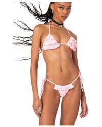Edikted - Joelle Ruffled Triangle Bikini Top - Lyst