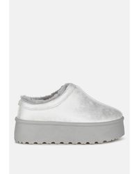 LONDON RAG - Lottys Faux Leather Platform Classic Slip-on - Lyst