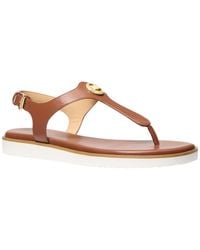 Michael Kors - Val Thong Round Toe Flat Sandals - Lyst