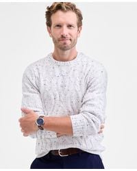 Club Room - Donegal Cable-knit Crewneck Sweater - Lyst