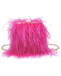 Moda Luxe - Feathered Flair Evening Bag - Lyst