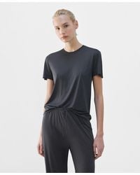 Mango - Short-sleeved Micro-modal Pajama Top - Lyst