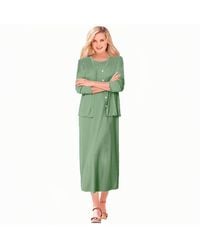 Woman Within - Within Lettuce Trim Knit Jacket Dress - Lyst