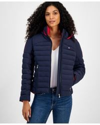 Tommy Hilfiger - Hooded Long-sleeve Puffer Jacket - Lyst