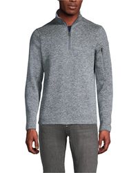 Lands' End - Sweater Fleece Quarter Zip Pullover - Lyst