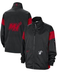 Nike - Black/red Miami Heat 2023/24 City Edition Courtside Swoosh Fly Full-zip Jacket - Lyst