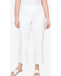 Ruby Rd. - Plus Size Embroidered Stovepipe Pull On Jeans - Lyst