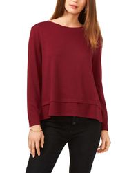 1.STATE - Long Sleeve Tie Back Cozy Knit Top - Lyst