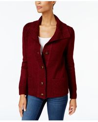 macy's red cardigan sweater