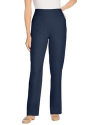 Woman Within - Within Flex-fit Pull-on Straight-leg Denim Jean - Lyst