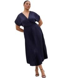 City Chic - Plus Size Elia Satin Midi Cap-sleeve Dress - Lyst