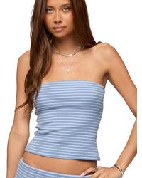 Edikted - Monikah Striped Built In Bra Tube Top - Lyst