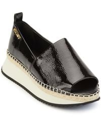 dkny wedge espadrilles in black