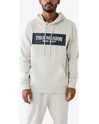 True Religion - Embossed Pullover Hoodie - Lyst