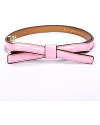 Kate Spade - 12mm Patent Shoestring Bow Belt - Lyst