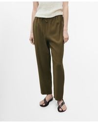 Mango - Drawstring Flowy Pants - Lyst
