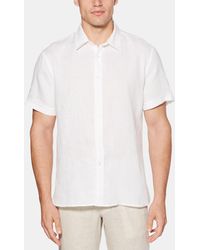 Perry Ellis - Linen Short-sleeve Button-front Shirt - Lyst