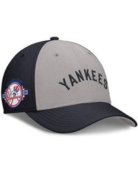 Nike - Navy/gray New York Yankees Rise Swoosh Performance Flex Hat - Lyst