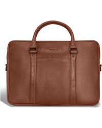 CHAMPS - Onyx Collection Leather Slim Briefcase - Lyst