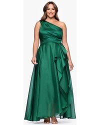 Xscape - Plus Size One-shoulder Organza Ball Gown - Lyst