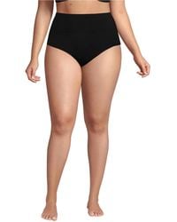 Lands' End - Plus Size Pinchless High Waisted Bikini Bottoms - Lyst