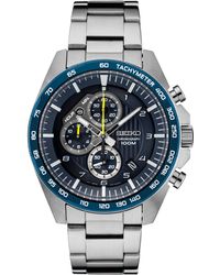 seiko limited edition men's chronograph special value stainless steel bracelet watch 43.5 mm