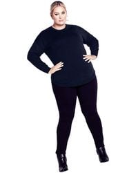 Avenue - Plus Size Tully Curved Hem Sweater - Lyst