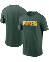 Nike - Bay Packers Primetime Wordmark Essential T-shirt - Lyst